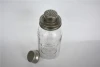 700ml embossed glass mason jar with Cocktail Shaker tinplate lid without handle