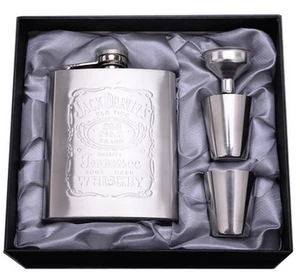7oz #304 Stainless Steel Hip Flask set with shot glass