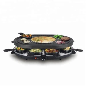 8 Persons Electric Powerful Raclette BBQ Grill