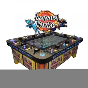 8Player Leopard Strike Fish Video Gambling Tables Tiger Lion Shooting Arcade Game Machine