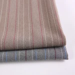 95%Polyester 5%Spandex new design brown or gray yarn dyed tshirt stripe pant fabric