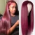 Import 99J Burgundy Red Color Customized Texture Long 40-50 Inches Brazilian Cuticle Aligned Hair Lace Front Wigs from China