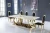 Import A8068  Luxury marble gold   dining table set  for 12 chairs from China