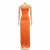 Import ABgirl 2021 Fashion outfits sexy floor length long  sundress women summer orange solid color backless sleeveless jumper dress from China