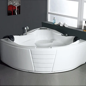 acrylic rectangle portable massage spa bathtub with handrail