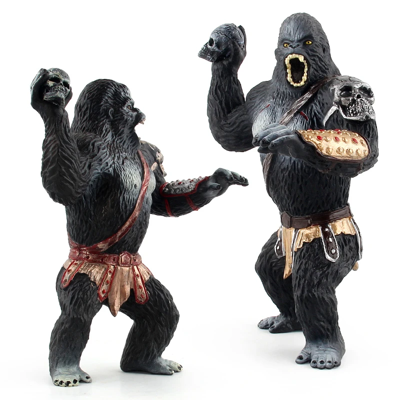 Action Figures Animal Chimpanzee Gorilla Skull Island Gorilla PVC Action Figure Model Toys Doll For Collectible 16cm