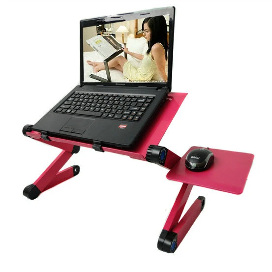 Adjustable Computer Desk Portable Foldable Laptop Desk With Cooling Fans&amp; mouse pad