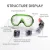 Import Adult Snorkeling mask Diving Goggles Mask Breathing Tube Shockproof Anti-fog Swimming Glasses Band diving equipment from China