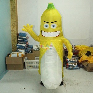 Adults Funny Halloween Party Walking Mascot Inflatable Banana Costume for sale