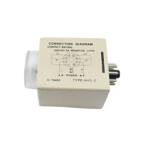 AH3-2 AC 220V 8 Pin Power on Delay Timer off delay timer Time Relay with socket base