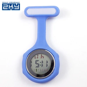 Alarm Background Light Waterproof Silicone Digital Nurse Fob Watch