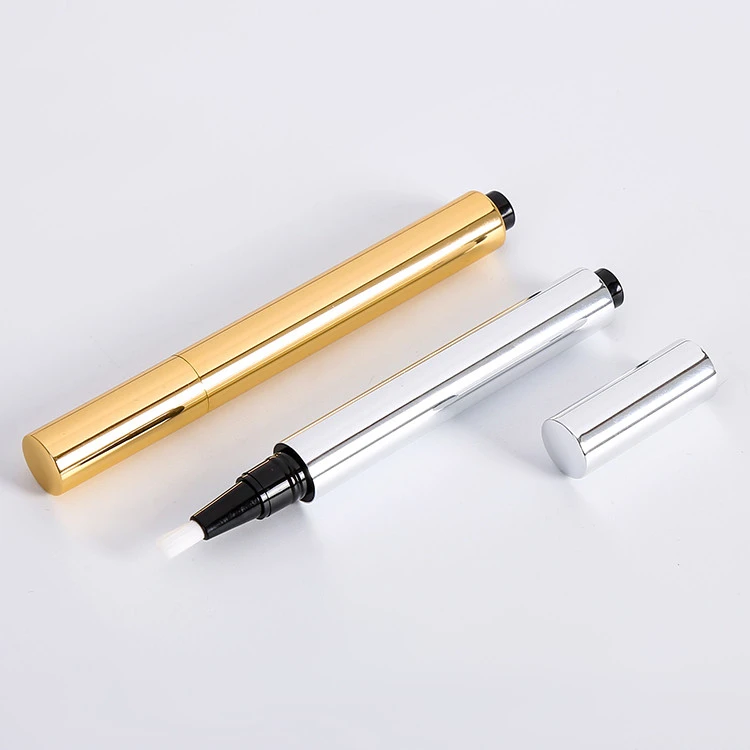 Aluminum 2.8ml click empty cuticle oil  cosmetic pen with brush