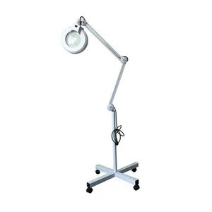 Aluminum Vertical Shadowless magnifier Cold light Four-foot Standing Lamp White LED Floor Lamp for tattoo