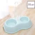 Import Amazon Best Seller Food and Water Plastic Double Pet Dog Bowl from China