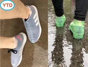 Amazon hot reusable washable waterproof snow rain boots anti slip waterproof silicone shoe covers