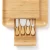 Import Amazon hot sale square cheese cutting board organic bamboo cheese board and knife set from China