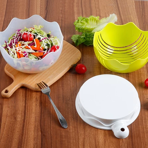Amazon hot selling Upgraded Easy Salad Maker Chopped Fruits And Vegetables Salad Making Machine Bowl Cutter