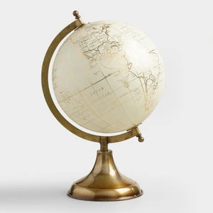 Antique Globe with Iron Stand