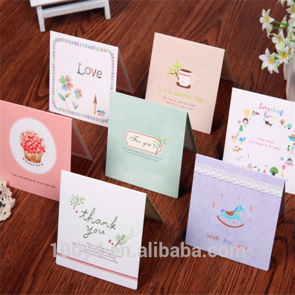Assorted All Occasion bulks paper folding packs Greeting Cards Floral Flower Design printing Roses Thank You Note Cards
