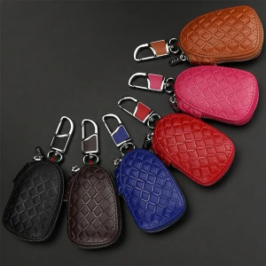 Auto Accessories Custom High Grade Leather Car Key Holder Case Cover Bag