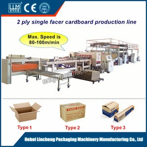 Automatic 2 ply corrugated cardboard production line/packaging line