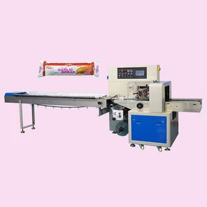 Automatic Flow Pack Horizontal  Tissue Paper Soap Chocolate Bar Bread Wrapping Machine