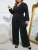 Import Autumn Hot Sale European and American Fashion Versatile Plus Size Womens Jumpsuit V-neck Wide Leg Long Sleeve Velvet Jumpsuit from China