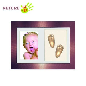 Baby handprint crafts 3D casting kit with photo frame