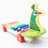 baby  musical instrument peacock wooden toy xylophone