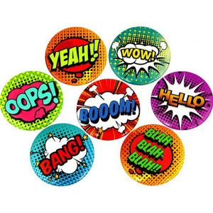 Badges Stickers Assorted Collection - Thematic Badges for Boys and Girls - Pinback Buttons Badges Bulk