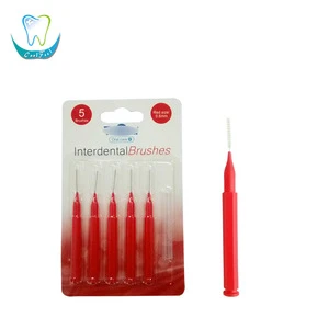 Bamboo Interdental Brush Toothpick 0.8mm Floss Picks FDA