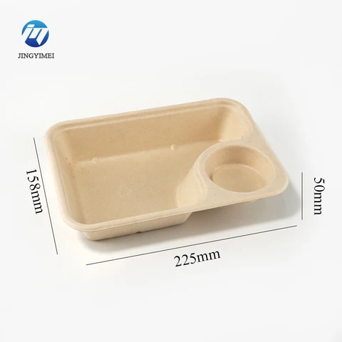 Buy Bamboo Lunch Box Bamboo Fiber Lunch Box Disposable Food Plate Eco ...