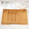Bamboo utensil cutlery flatware silverware storage organizer drawer tray