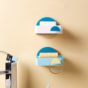 Bathroom Accessory  Kitchen Storage Organizer Wholesale Plastic Sink Tray Soap Dish and Soap Container Holder Box