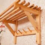 Bathroom furniture wooden towel rack