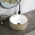 Import Bathroom Golden Electroplating Wash Round Ceramic Art Basin Mini Ceramic Bathroom Sink from China