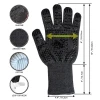 BBQ Grill Cooking Gloves 1472F Extreme High Heat Resistant Oven Baking Gloves, Extra Large long cuff, EN407 Silicone Insulated