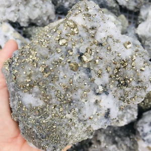Beautiful Natural Rock Chalcopyrite Crystal Cluster Raw Rough Pyrite With Quartz Pyrite In Crystal Mineral Specimen