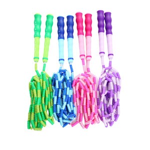 Best Sale Gym Fitness Cheap Plastic Dutch Bamboo Beaded Knot Jump Segmented Skipping Rope With Custom Logo