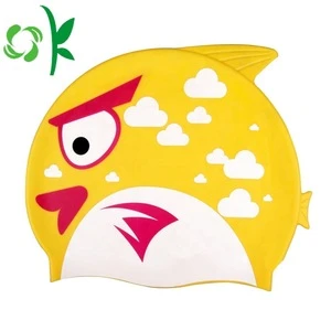 Best Selling Funny Pattern Silicone Swim Cap for Kids