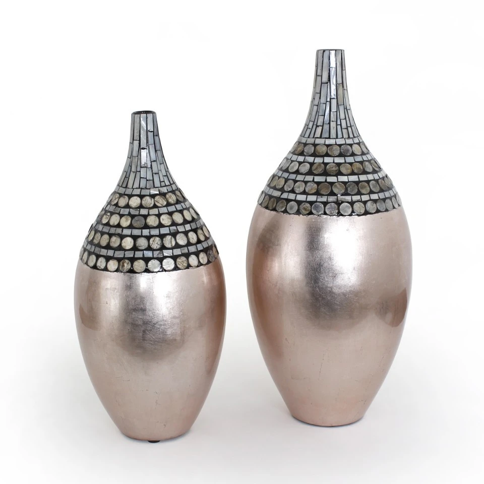 Best selling High quality eco friendly newest design Lacquer Vase set of 2 from Vietnam