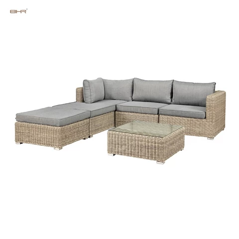 BHR best price handmade luxury outdoor rattan furniture rattan sofa sets