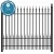 Import Black Residential and Commercial Ornamental Wrought Iron Metal Garden Fencing(Guangzhou Factory) from China