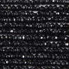 Black Spinel Gemstone Rondelle Faceted Handmade Loose Beads