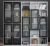 Import Bookcase wooden with doors and drawers glass model from China
