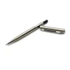 Bulk Silver Ballpoint Pens Black Ink Retractable Metal Custom Logo Ballpoint Pen