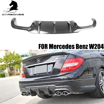 car carbon fiber rear bumper diffuser for Mercedes Benz W204 C63 2011-2014