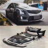 Carbon Fiber PP Front bumper Lip Mesh Grills Cover For Cadillac ATS 2014-Engine Hood Bonnet Body Kit Car Styling