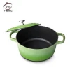 ceramic coating cast iron cookware non-stick Macaron enamel casserole soup stew stock cooking dutch oven