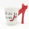 Ceramic cup,coffee mug new products coffee milk   mug ceramic for girl child kid Lipstick nail polish 3d mug cup